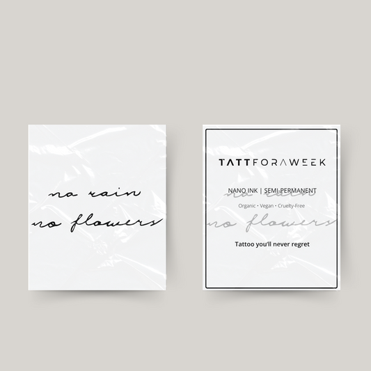 Midlertidig tatovering ingen regn ingen blomster