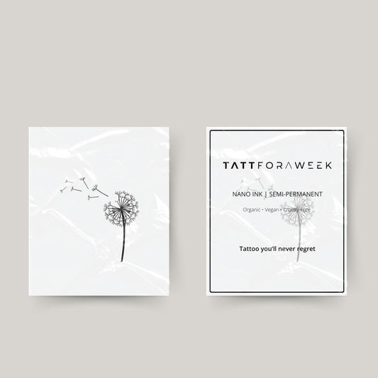 Midlertidig tatovering mælkebøtte