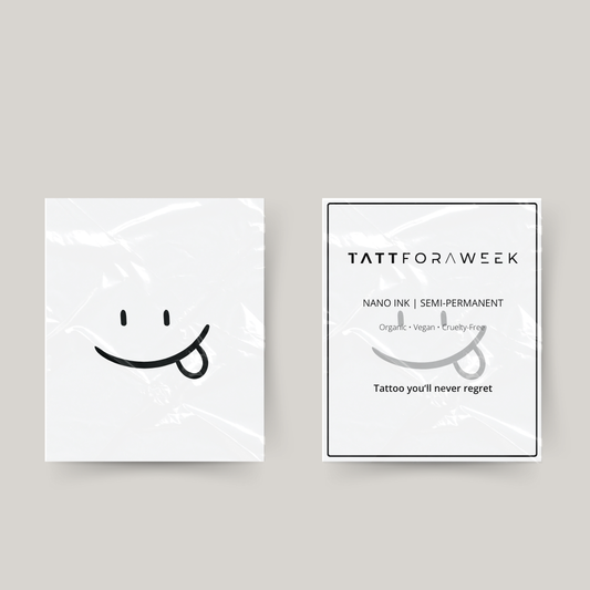 Midlertidig tatoveringssmiley med tunge