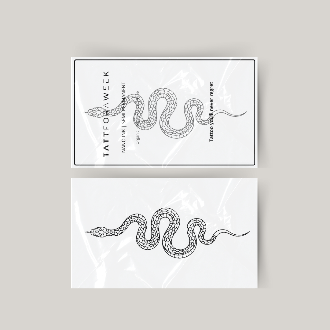 Midlertidig tatovering stor slange