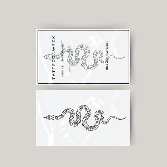 Midlertidig tatovering stor slange