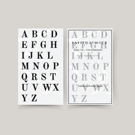 Midlertidige tatoveringsbogstaver
