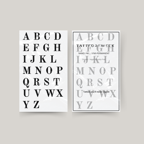 Midlertidige tatoveringsbogstaver