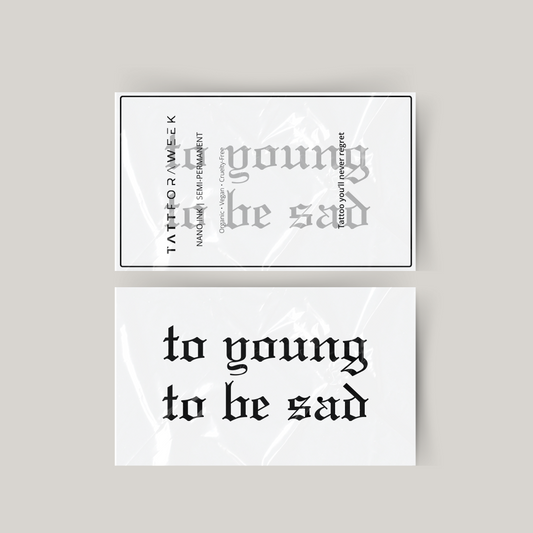 Midlertidig tatovering til ung for at være trist