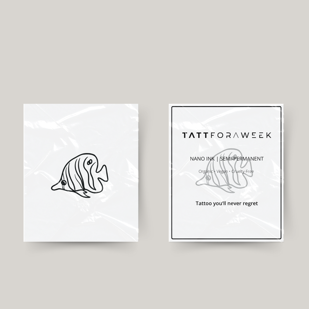 Midlertidig tatovering af tropiske fisk