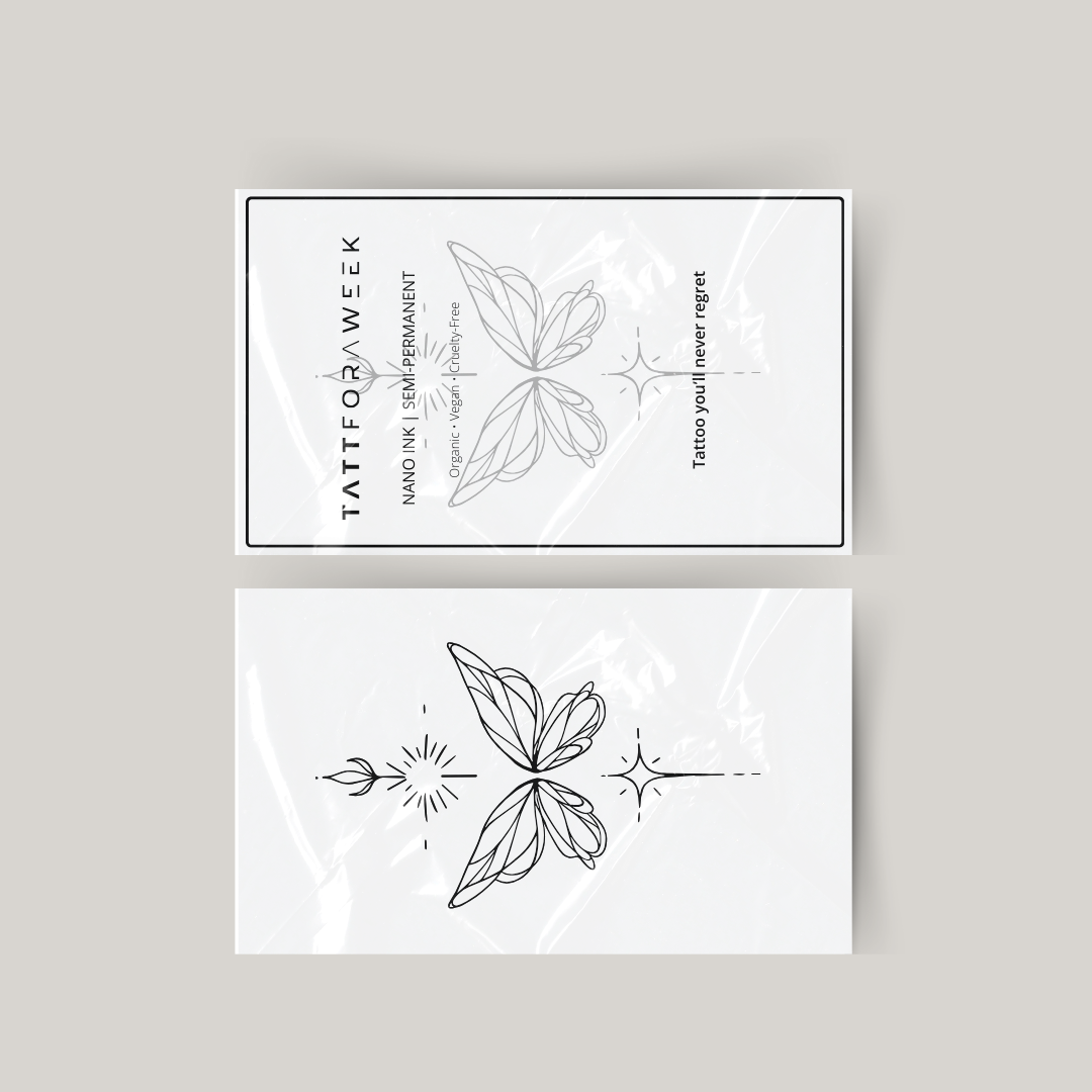 Midlertidig tatovering unalome sommerfugl