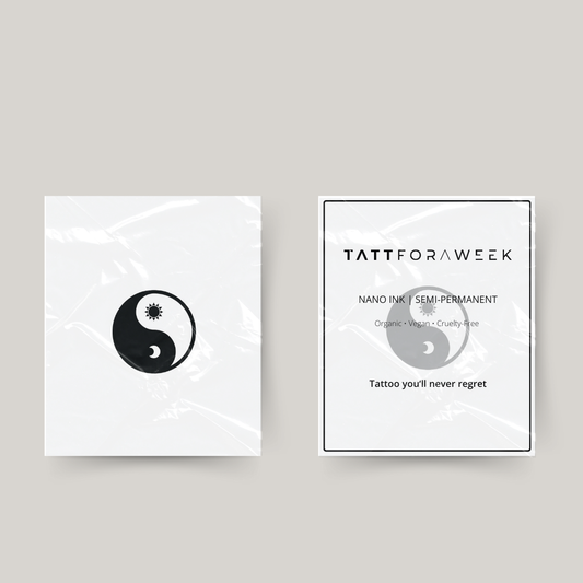 Midlertidig tatovering yn og yan sol og måne