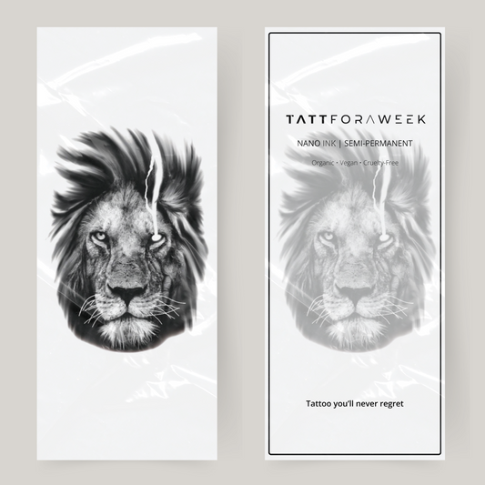 Stor falsk tatovering vred løve