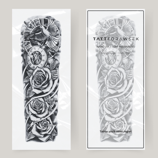 Falsk due med tatoveringsærmer