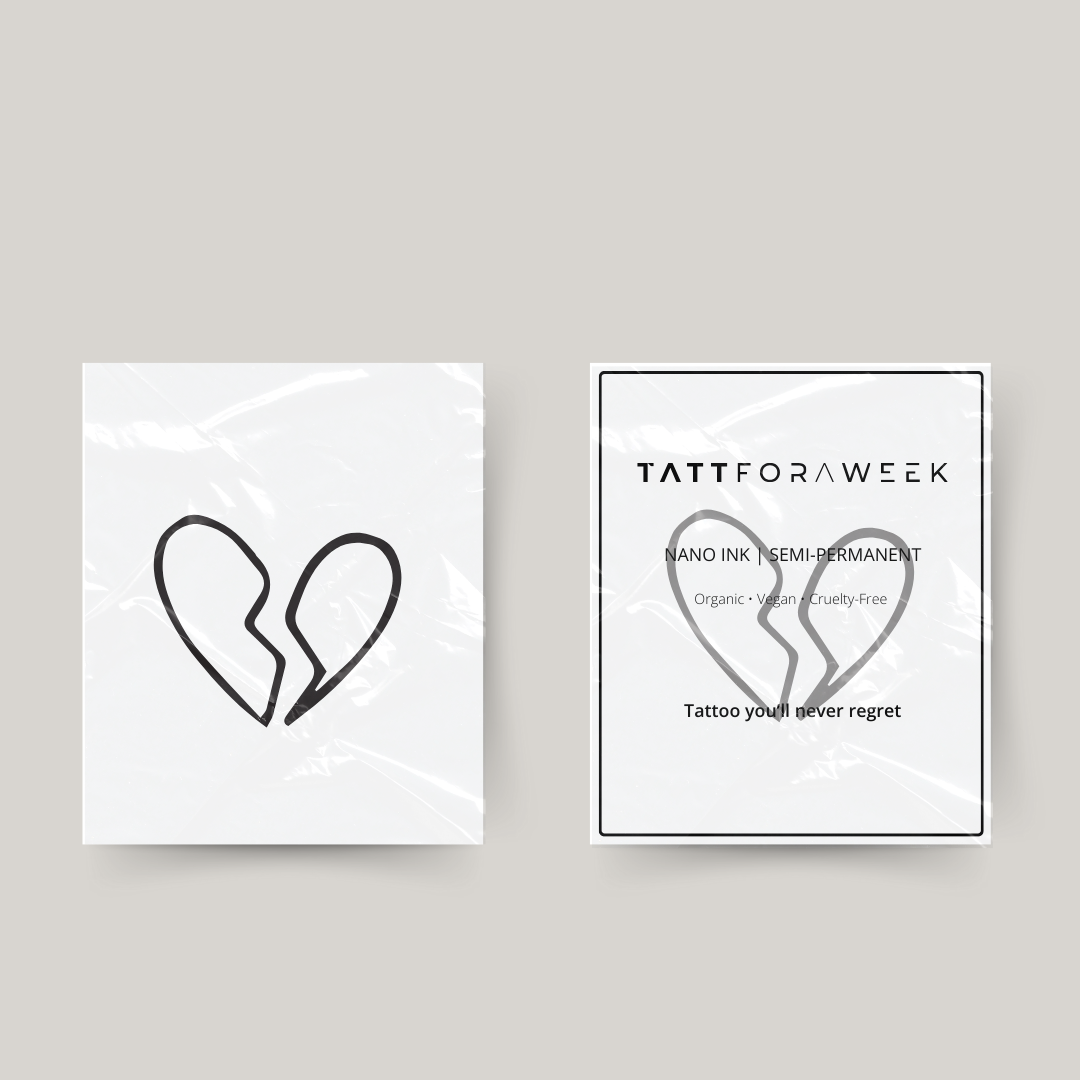 Tijdelijke tattoo gebroken hart