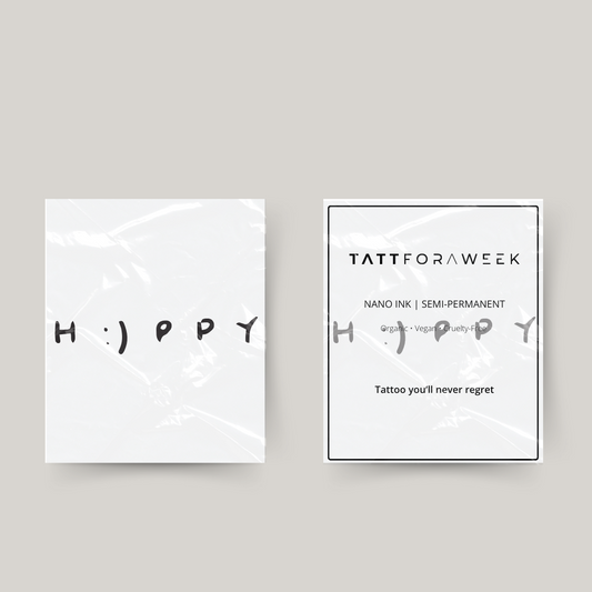 Tijdelijke tattoo happy