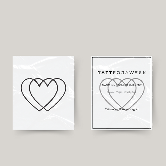 Tijdelijke tattoo twee hartjes